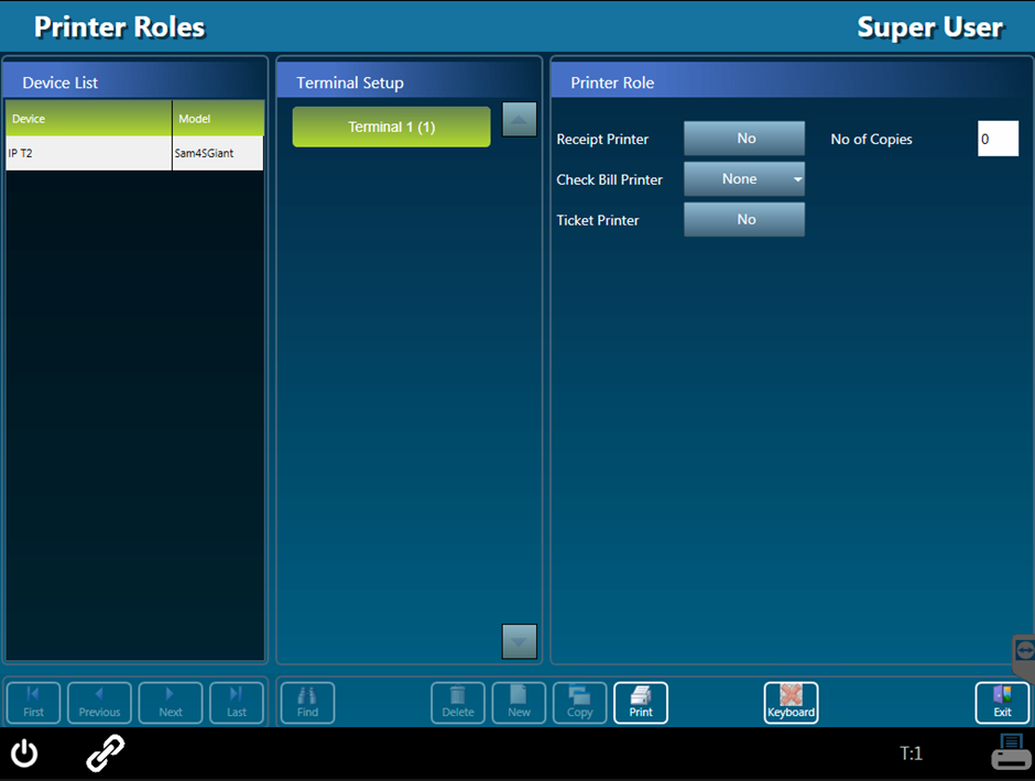 Connecting a Printer and Setting Printer Roles Samtouch EPOS Solution